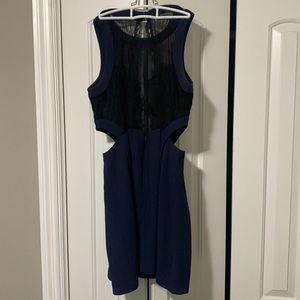 BCBGeneration navy blue and black lace dress